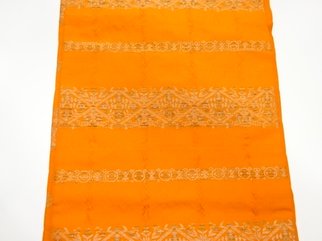 6718620: JAPANESE KIMONO / VINTAGE NAGOYA OBI / WOVEN RHOMBUS
